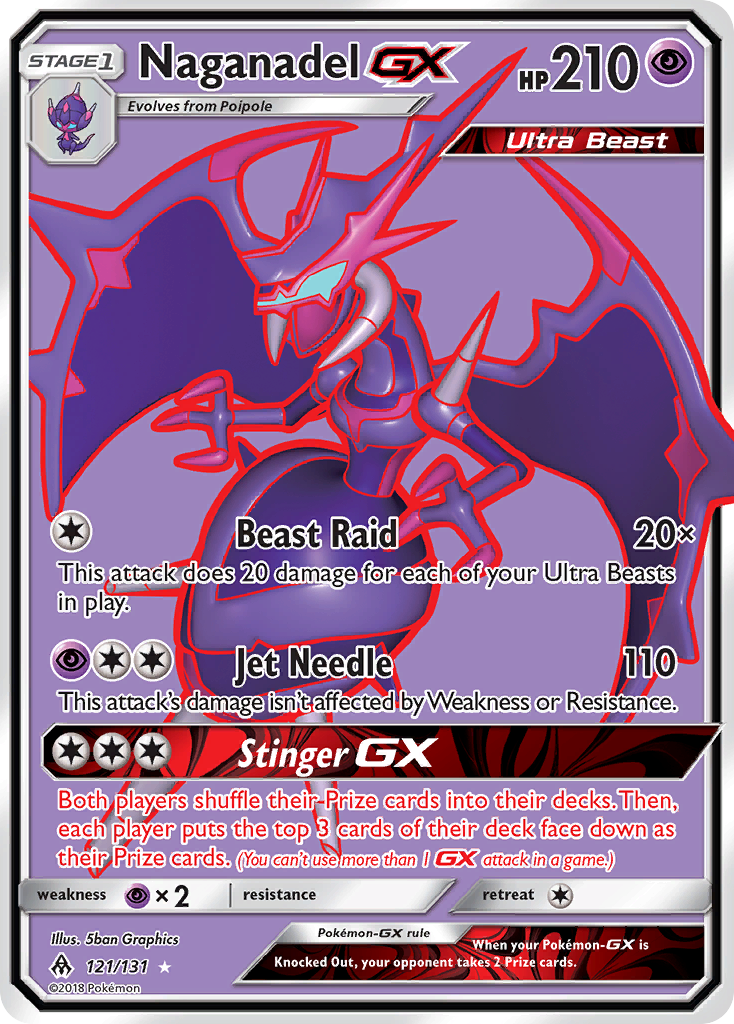 Naganadel GX (Full Art)/131 - SM  Forbidden Light Holofoil