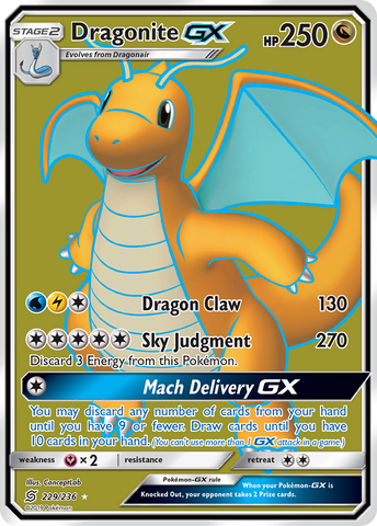 Dragonite GX (Full Art)/236 - SM  Unified Minds Holofoil
