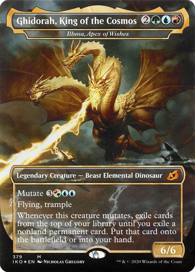 Ghidorah, King of the Cosmos - Illuna, Apex of Wishes (IKO-379) - Ikoria: Lair of Behemoths / Ghidorah, King of the Cosmos (Borderless)