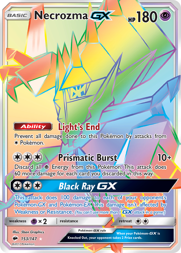 Necrozma GX (Secret)/147 - SM  Burning Shadows Holofoil