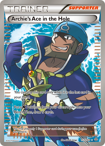 Archie's Ace in the Hole (157 Full Art)/160 - XY  Primal Clash Holofoil