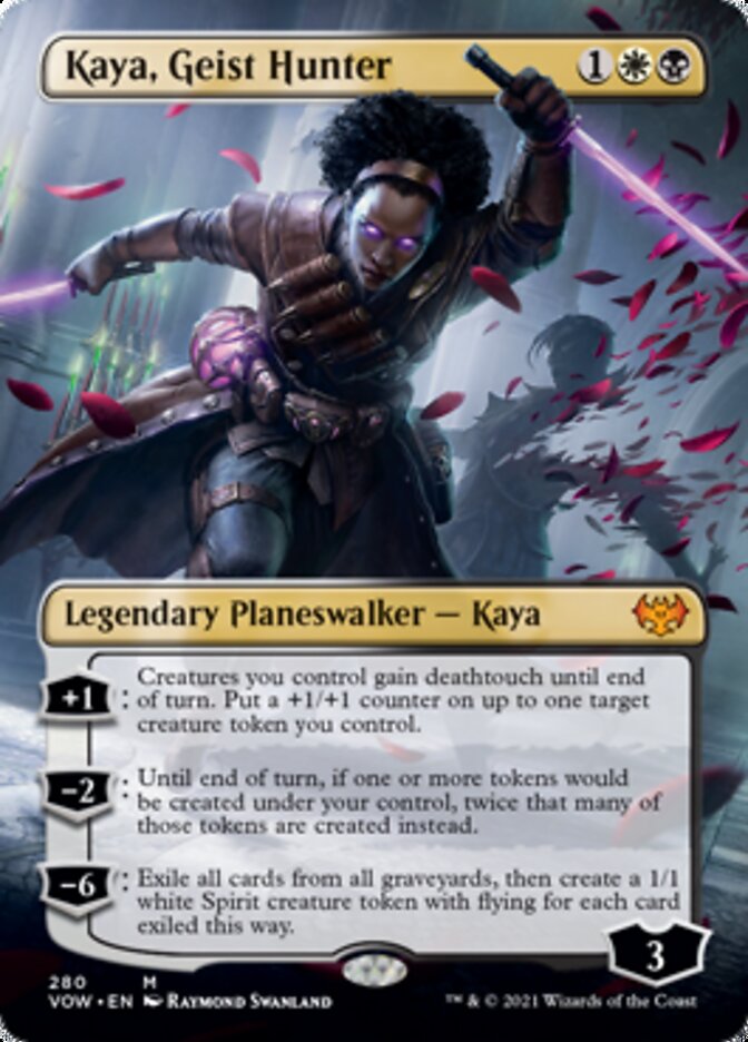 Kaya, Geist Hunter (Borderless) (VOW-280) - Innistrad: Crimson Vow (Borderless)