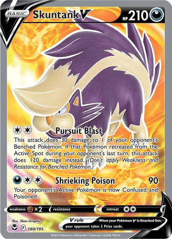 Skuntank V (Full Art) 180/195 - SWSH12 Silver Tempest Holofoil
