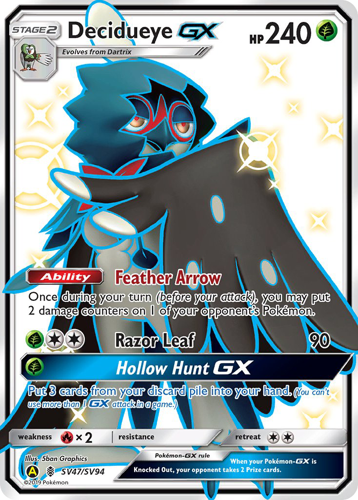 Decidueye GX SV47/94 - Hidden Fates Shiny Vault Holofoil
