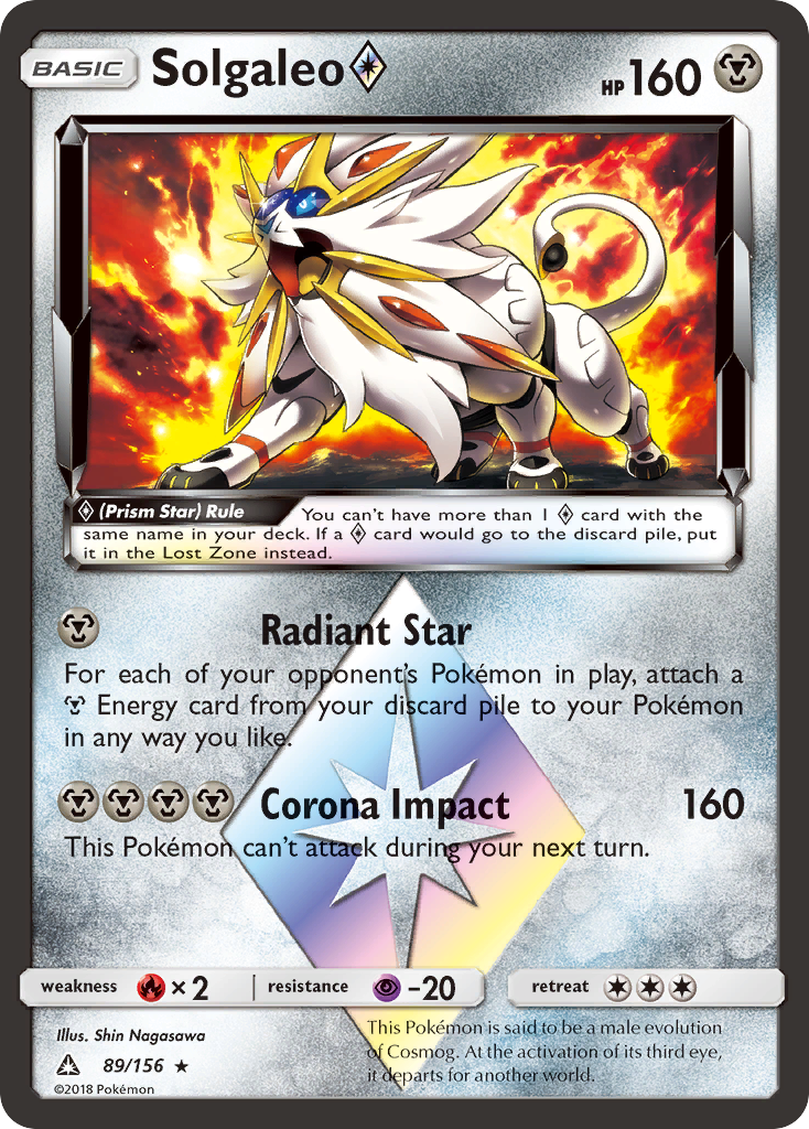 Solgaleo Prism Star 89/156 - SM  Ultra Prism Holofoil