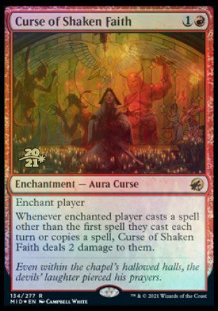 Curse of Shaken Faith (PRE-134) - Innistrad: Midnight Hunt Promos Foil