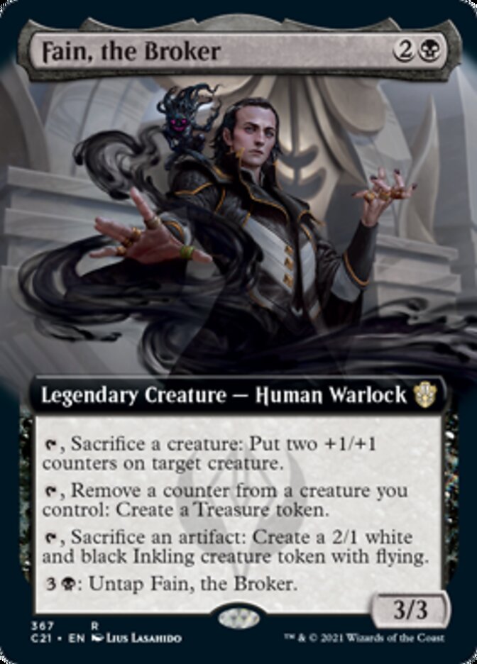 Fain, the Broker (Extended Art) (C21-367) - Commander 2021: (Extended Art)