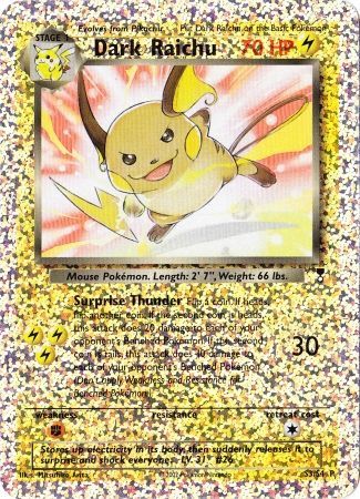 Dark Raichu - S3/S4 (Box Topper) - Jumbo Cards Reverse Holofoil