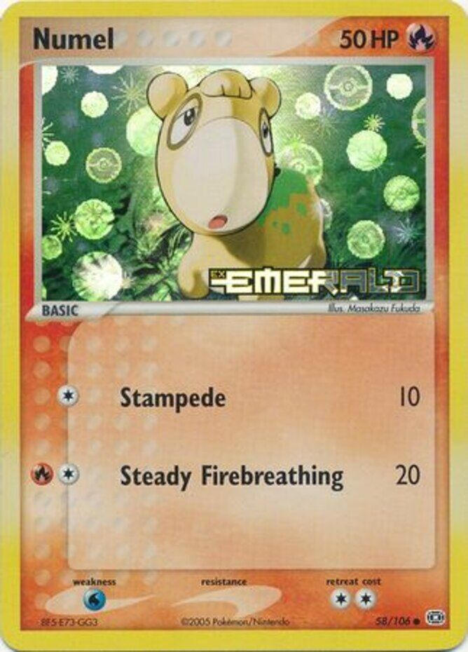 Numel - 058/106 58/106 - Emerald Reverse Holofoil