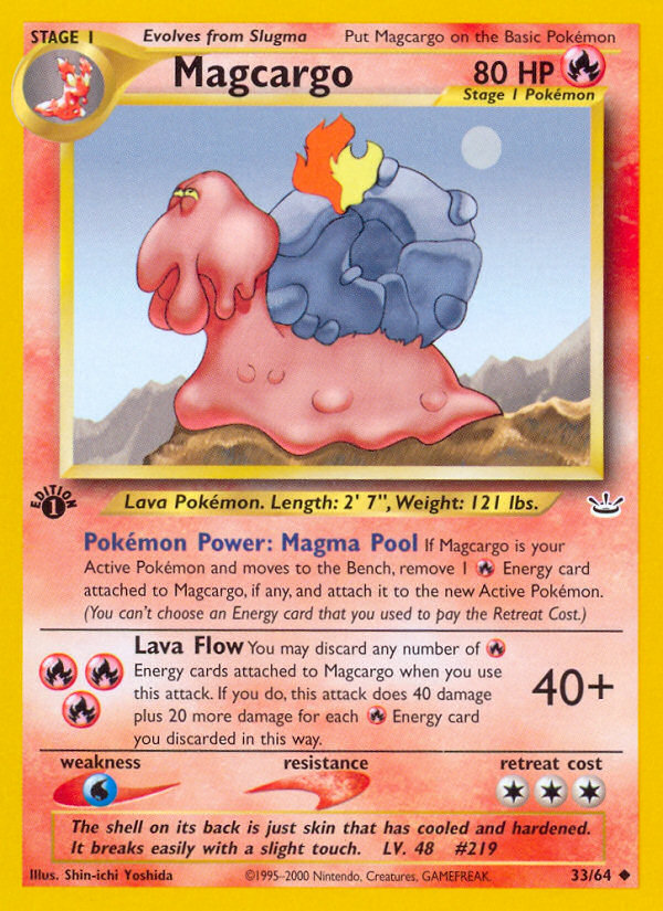 Magcargo 33/64 - Neo Revelation 1st Edition