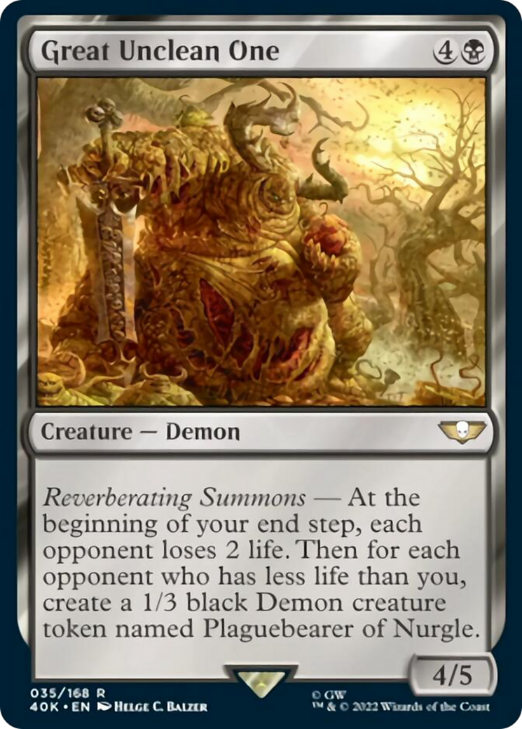 Great Unclean One (Surge Foil) (40K-035) - Warhammer 40,000 Commander Foil