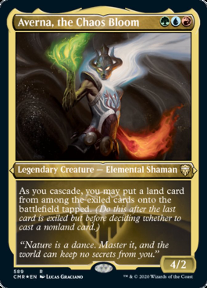 Averna, the Chaos Bloom (Foil Etched) (CMR-589) - Commander Legends Foil