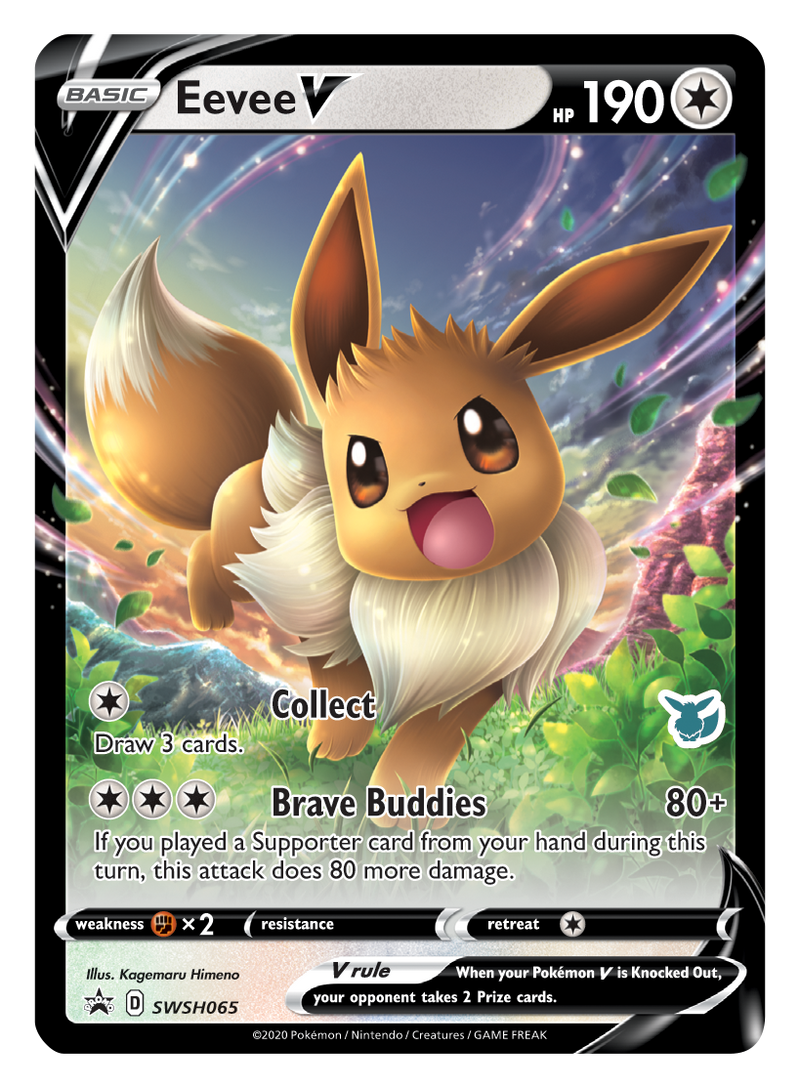 Eevee V - SWSH065 (Eevee Stamped) SWSH065 - Battle Academy 2022 Holofoil