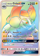 Alolan Golem GX (Secret)/111 - SM  Crimson Invasion Holofoil