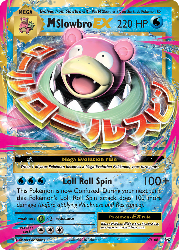 M Slowbro EX 27/108 - XY  Evolutions Holofoil