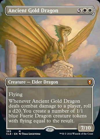 Ancient Gold Dragon (Borderless) (CLB-365) - Commander Legends: Battle for Baldur's Gate (Borderless)