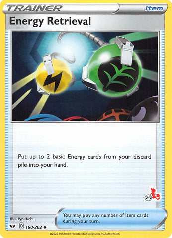 Energy Retrieval - 160/202 (#25 Cinderace Stamped) - Battle Academy 2022