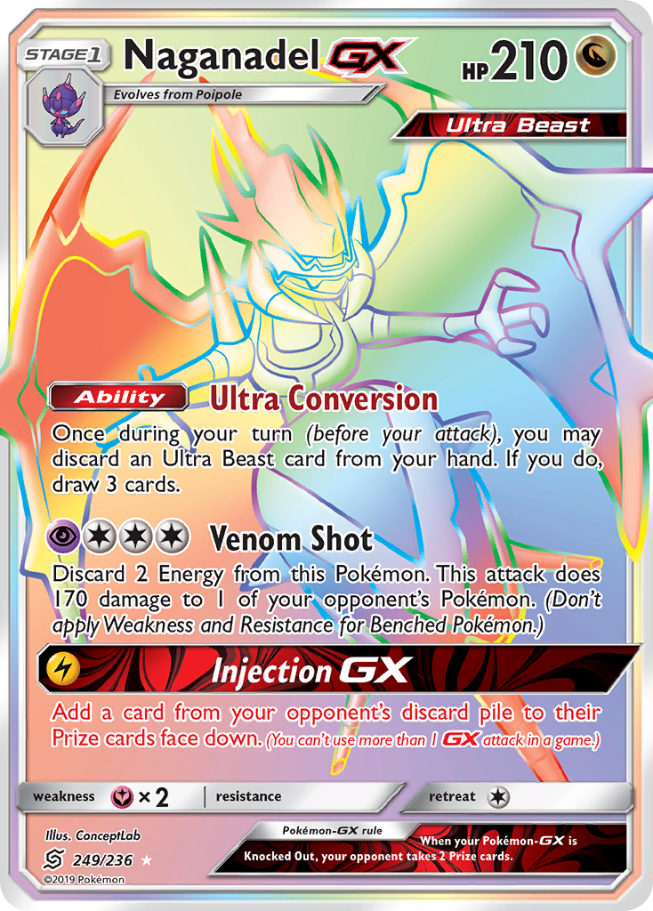 Naganadel GX (Secret)/236 - SM  Unified Minds Holofoil