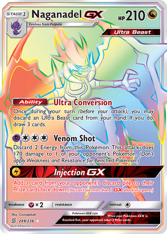 Naganadel GX (Secret)/236 - SM  Unified Minds Holofoil