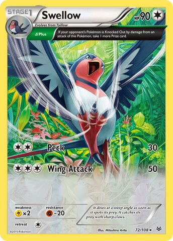 Swellow - 72/108 (XY Roaring Skies) - Deck Exclusives