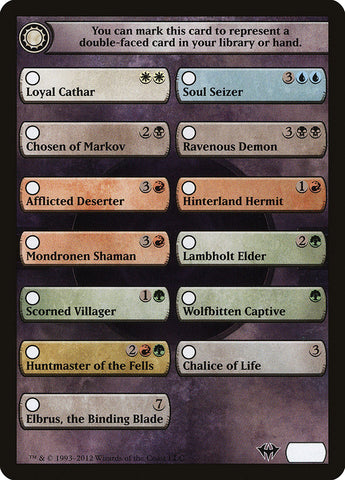 Checklist Card - Dark Ascension (DKA-) - Dark Ascension Tokens
