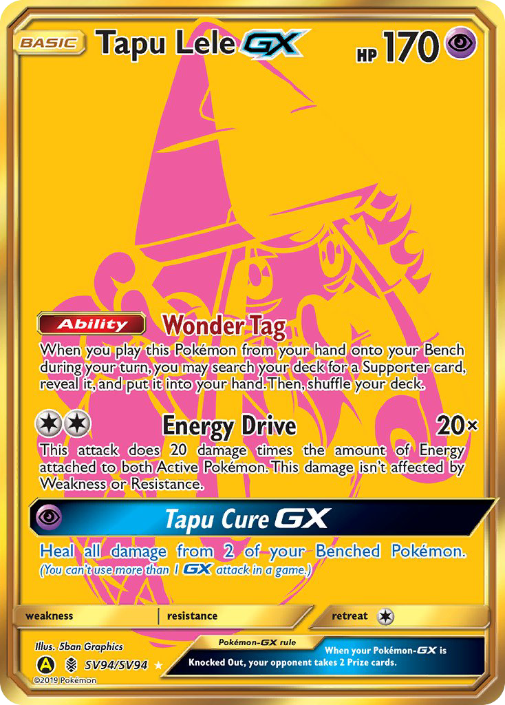 Tapu Lele GX/94 - Hidden Fates Shiny Vault Holofoil