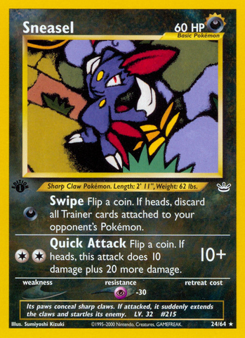 Sneasel 24/64 - Neo Revelation 1st Edition