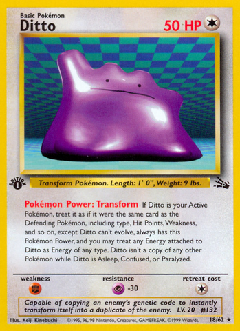Ditto (18) 18/62 - Fossil 1st Edition
