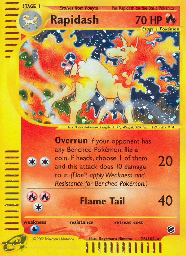 Rapidash (26) - 26/165 - Holofoil Expedition - Holo Rare