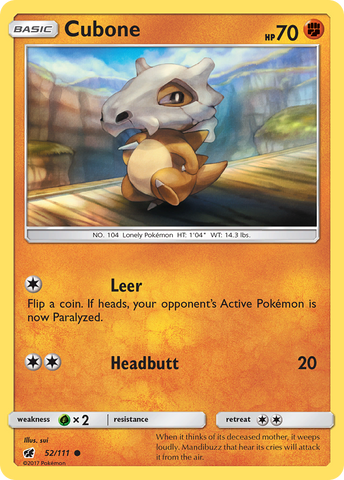 Cubone 52/111 - SM  Crimson Invasion