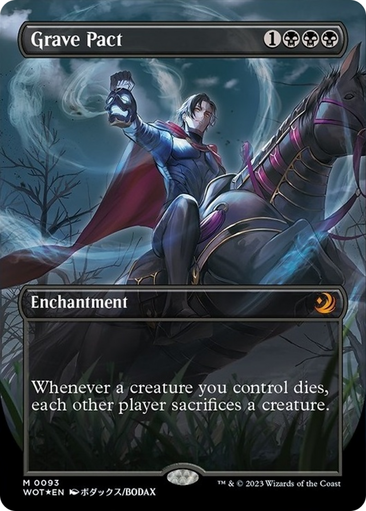 Grave Pact (Anime Borderless) (Confetti Foil) (WOT-093) - Wilds of Eldraine: Enchanting Tales (Borderless) Foil