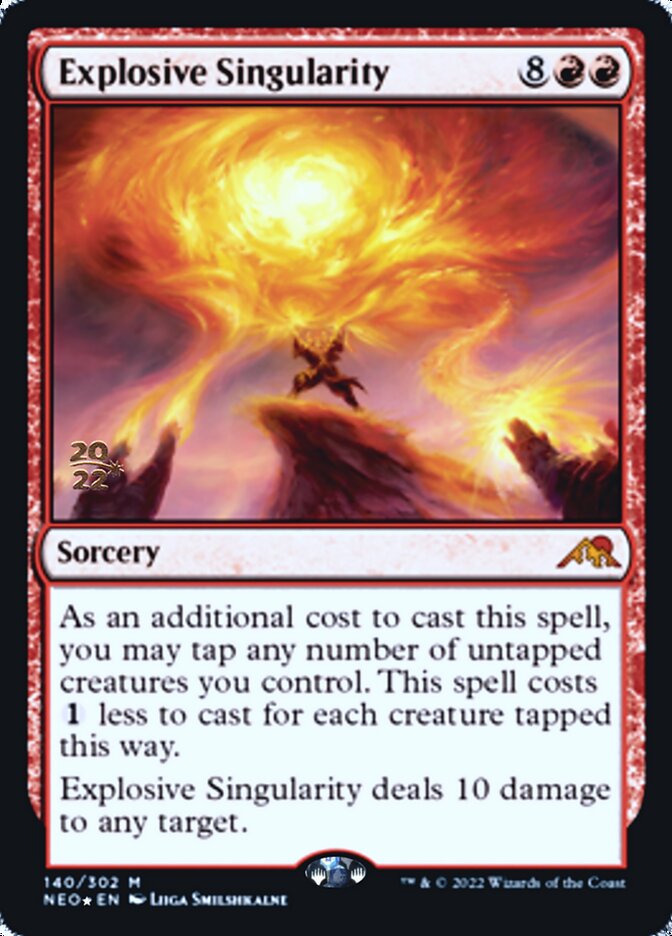 Explosive Singularity (PRE-140) - Kamigawa: Neon Dynasty Promos Foil