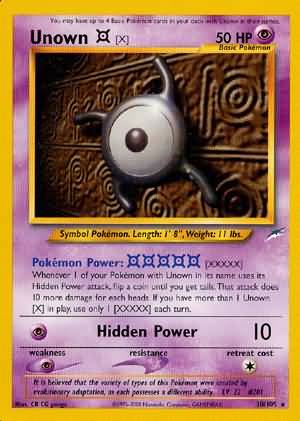 Unown [X]/105 - Neo Destiny Unlimited