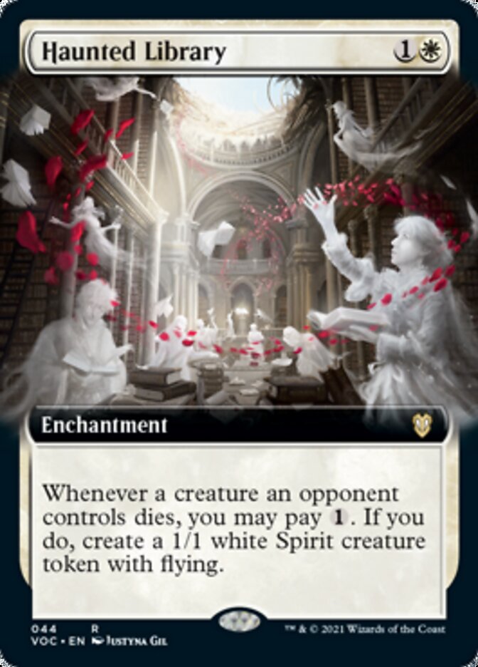 Haunted Library (Extended Art) (VOC-044) - Crimson Vow Commander: (Extended Art)