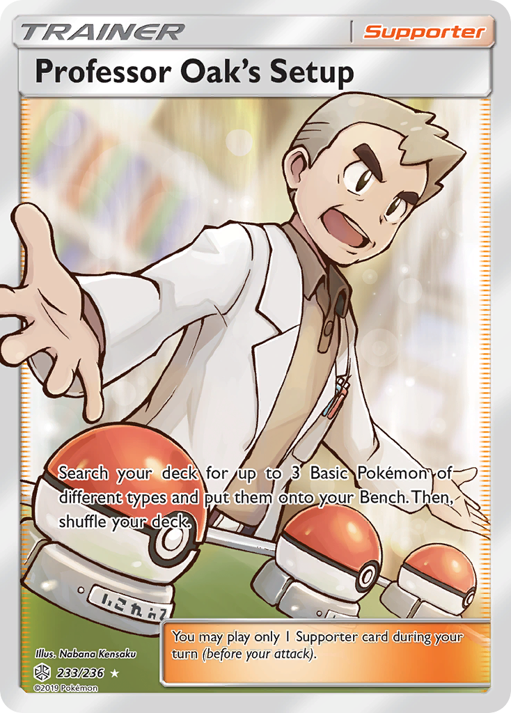 Professor Oak's Setup (Full Art)/236 - SM  Cosmic Eclipse Holofoil