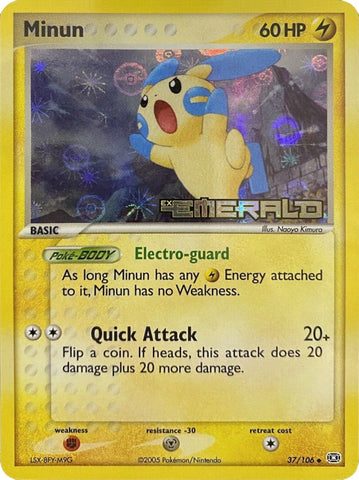 Minun/106 - Emerald Reverse Holofoil