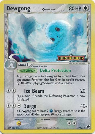 Dewgong (Delta Species)/101 - Dragon Frontiers Reverse Holofoil