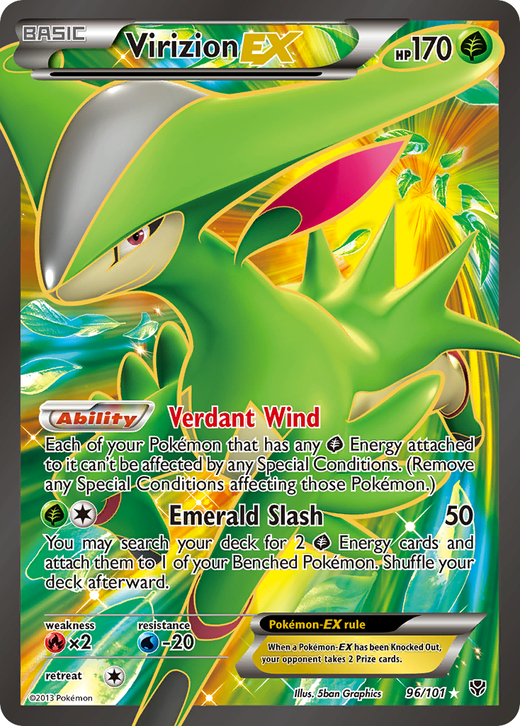Virizion EX (Full Art)/101 - Plasma Blast Holofoil