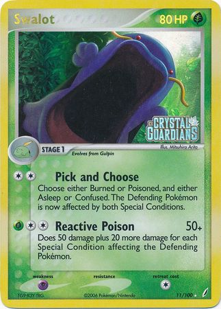 Swalot 11/100 - Crystal Guardians Reverse Holofoil