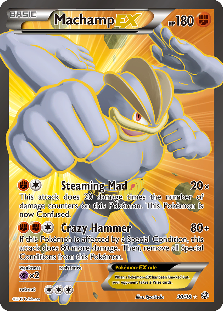 Machamp EX (90 Full Art)/98 - XY  Ancient Origins Holofoil