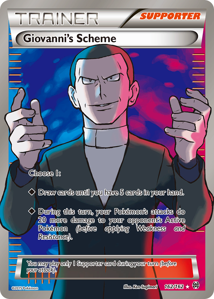 Giovanni's Scheme (Full Art) 162/162 - XY  BREAKthrough Holofoil
