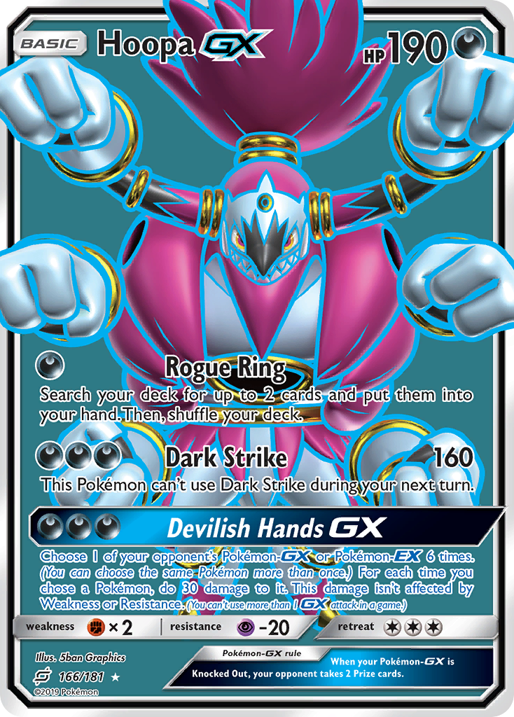 Hoopa GX (Full Art)/181 - SM  Team Up Holofoil