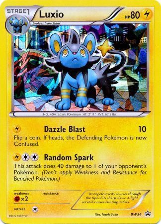 Luxio - BW34 (Cracked Ice Holo) - Black and White Promos Holofoil
