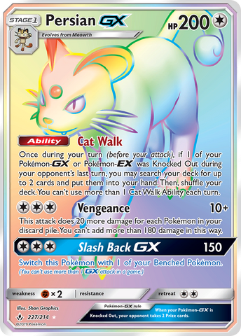 Persian GX (Secret)/214 - SM  Unbroken Bonds Holofoil