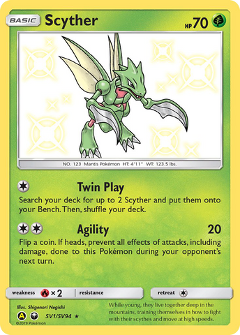 Scyther SV1/94 - Hidden Fates Shiny Vault Holofoil