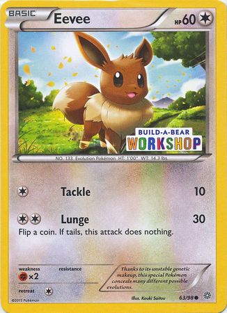 Eevee - 63/98 (Build-A-Bear Workshop Exclusive) 63 - Miscellaneous Cards & Products