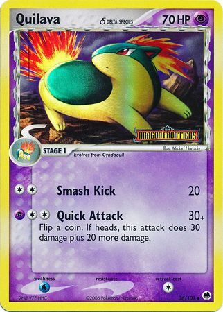 Quilava (Delta Species) 36/101 - Dragon Frontiers Reverse Holofoil