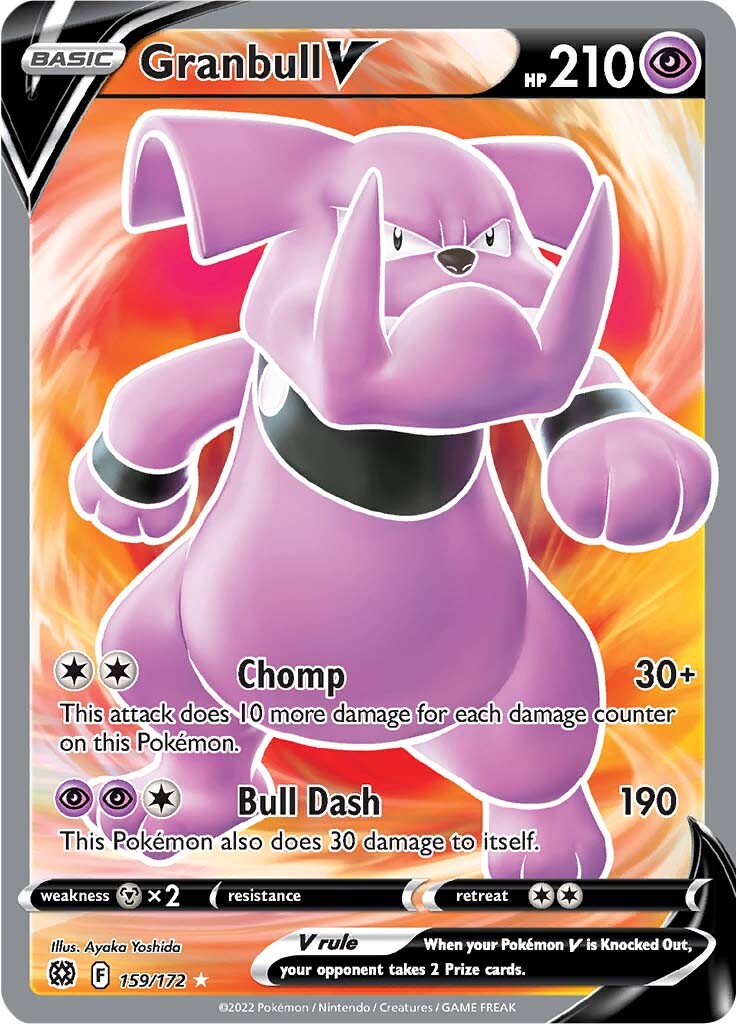 Granbull V (Full Art) 159/172 - SWSH09 Brilliant Stars Holofoil