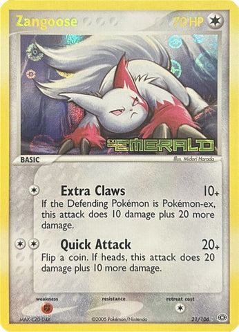 Zangoose/106 - Emerald Reverse Holofoil