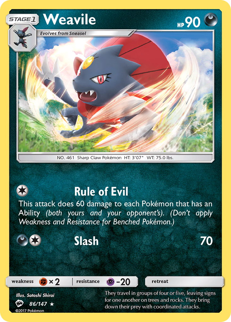 Weavile/147 - SM  Burning Shadows
